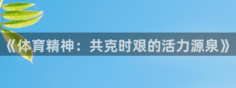 yy易游官方正版app科技：《体育精神：共克时艰的活